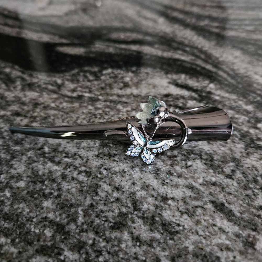 Eclectic Treasures Silver Butterfly Hair Clip